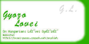 gyozo lovei business card